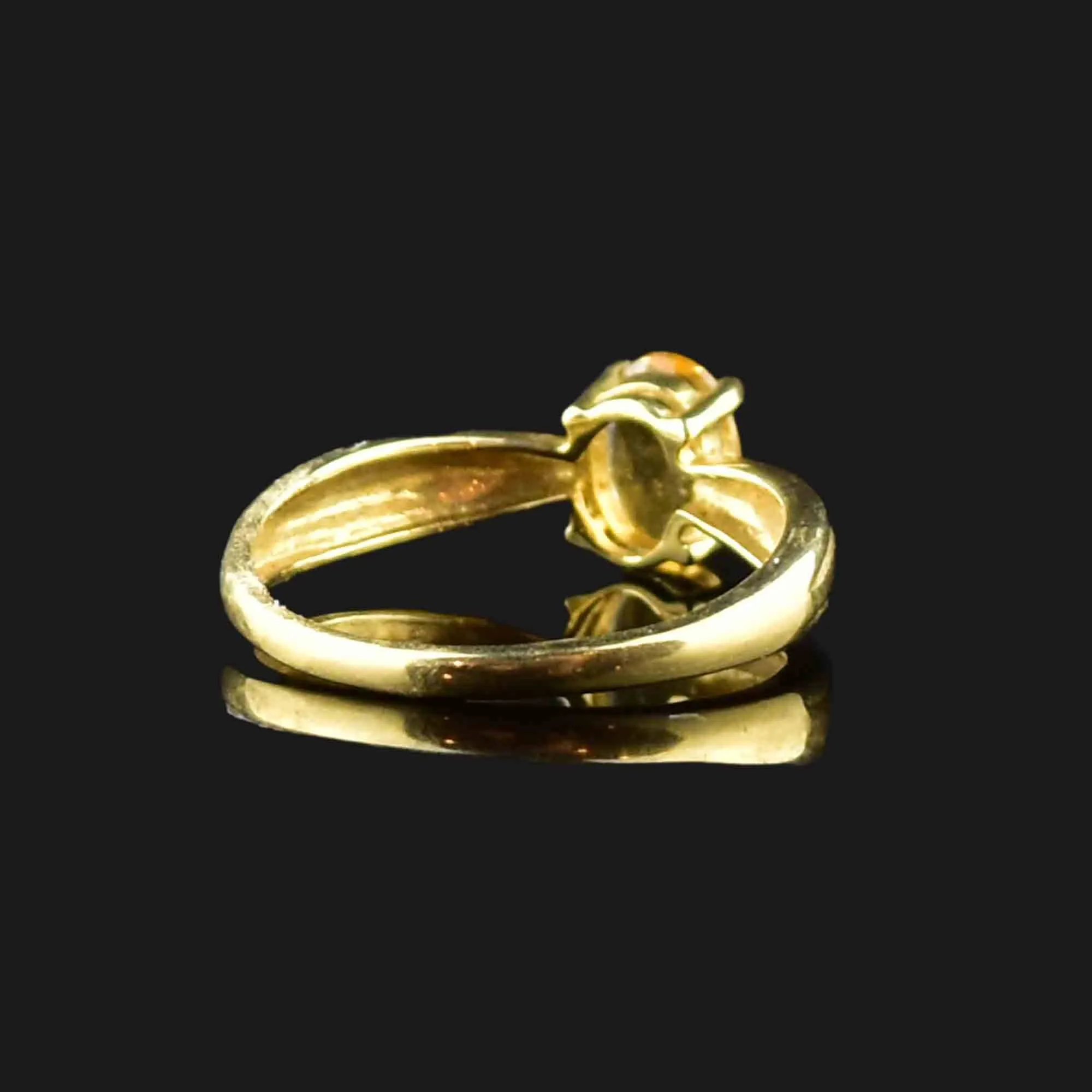 Vintage 10K Gold Yellow Topaz Ring