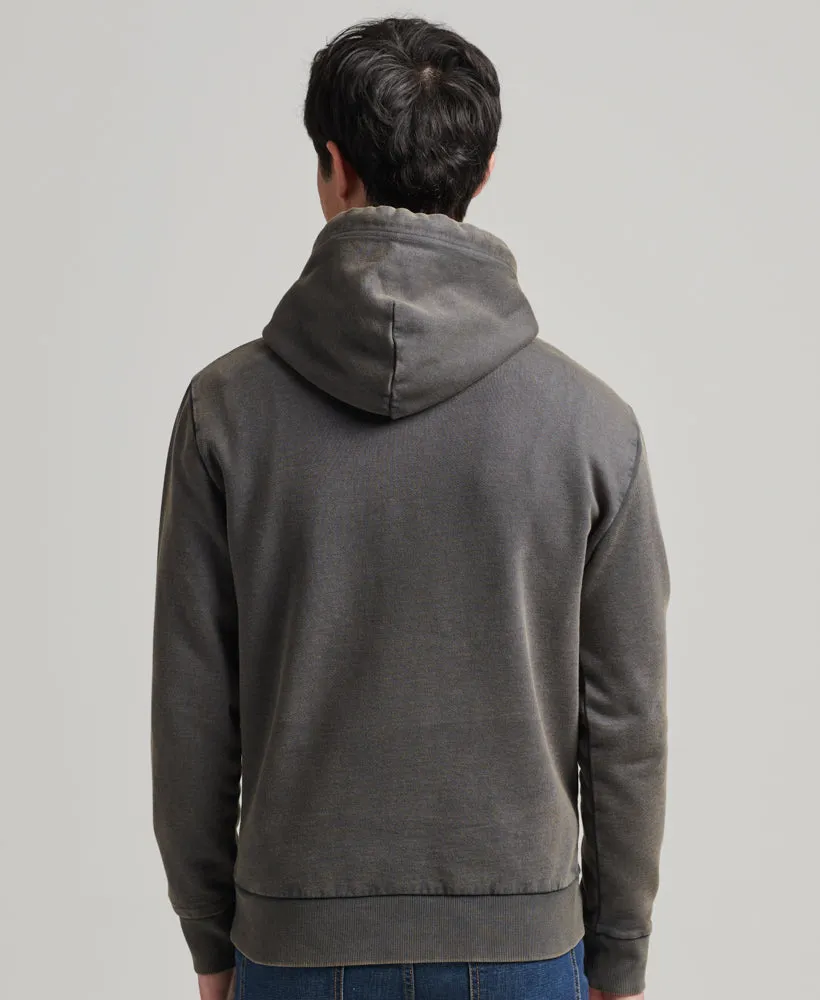 Vintage Copper Label Hoodie | Washed Black