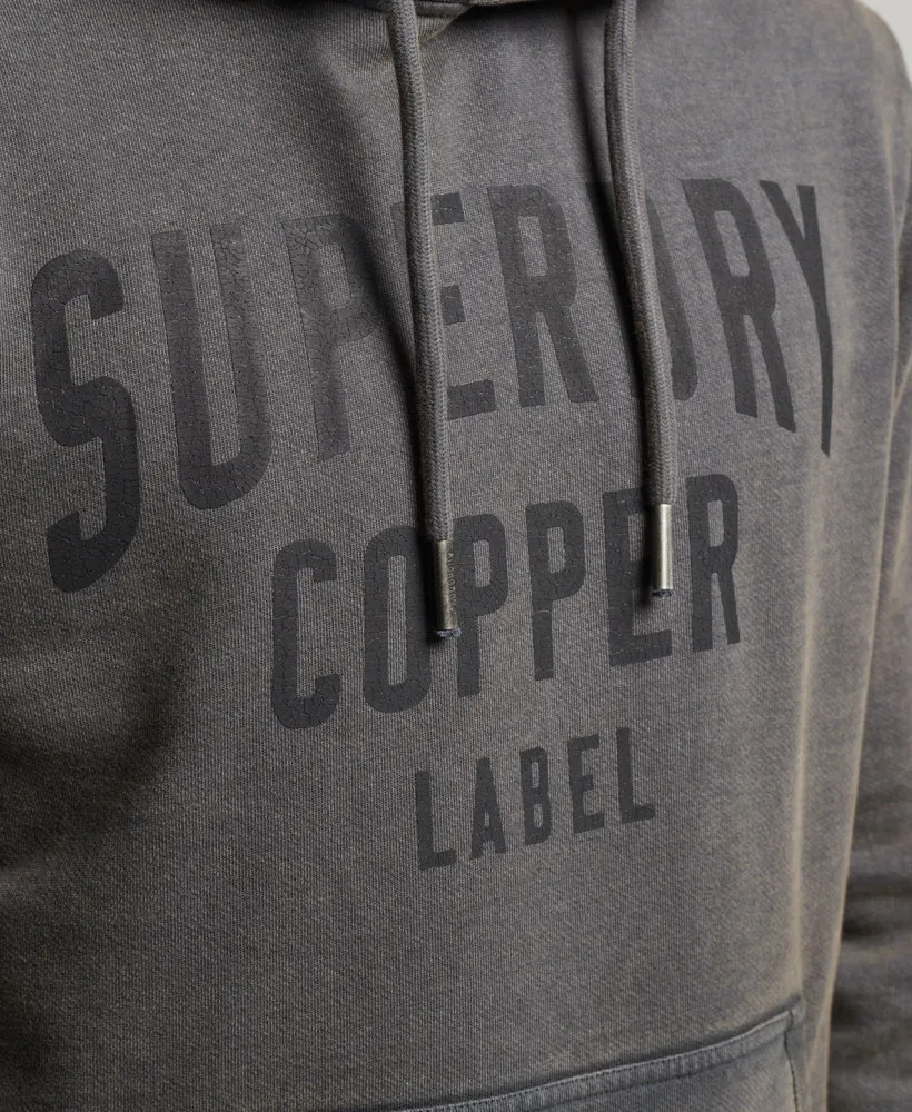 Vintage Copper Label Hoodie | Washed Black