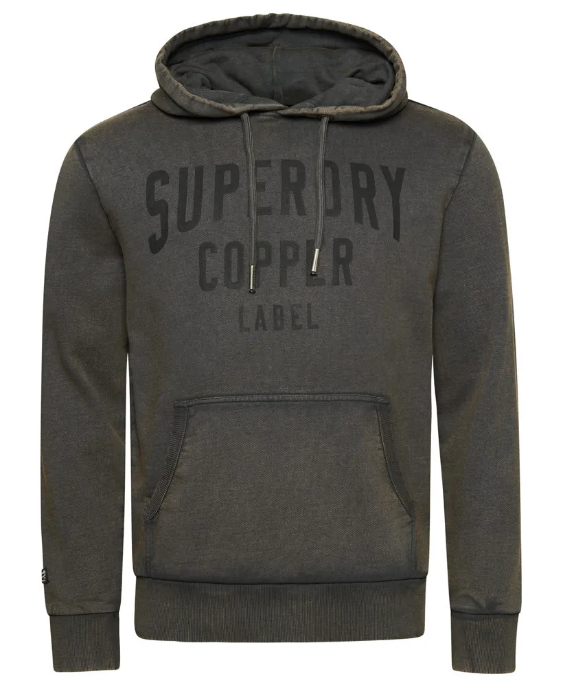 Vintage Copper Label Hoodie | Washed Black