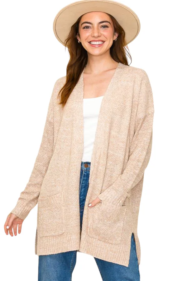 WAFFLE KNIT CARDIGAN