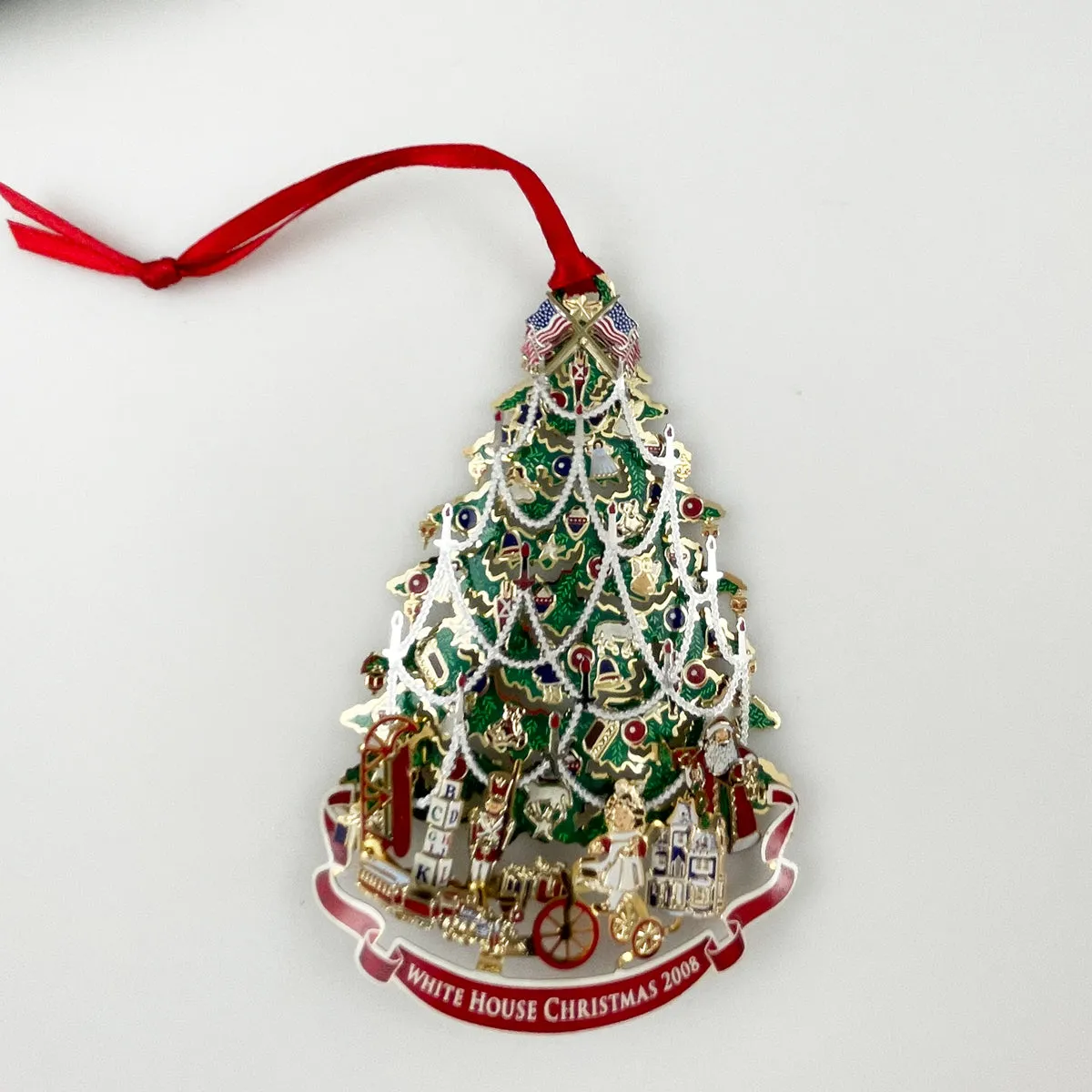 White House Christmas Ornament 2008