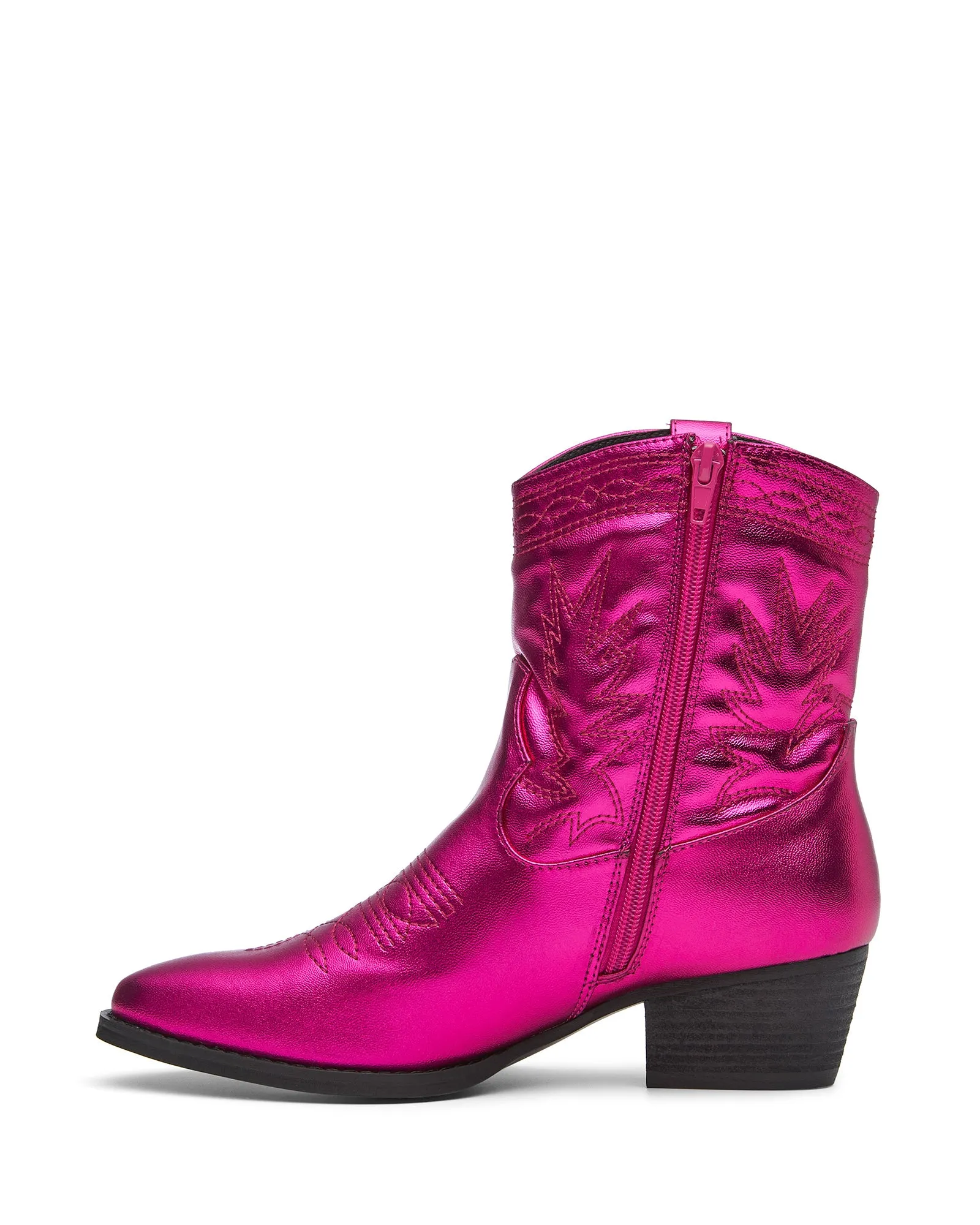 Wilder Cowboy Ankle Boot Metallic Pink