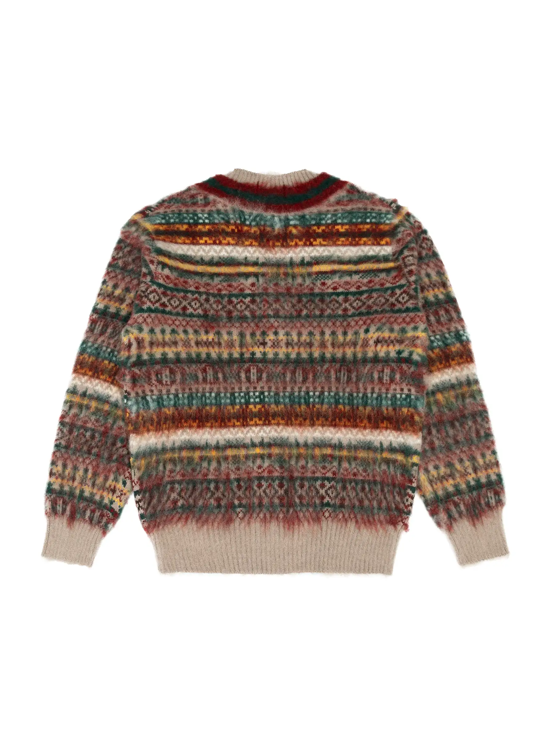 x gim Cricket Fair Isle Sweater Beige & Red